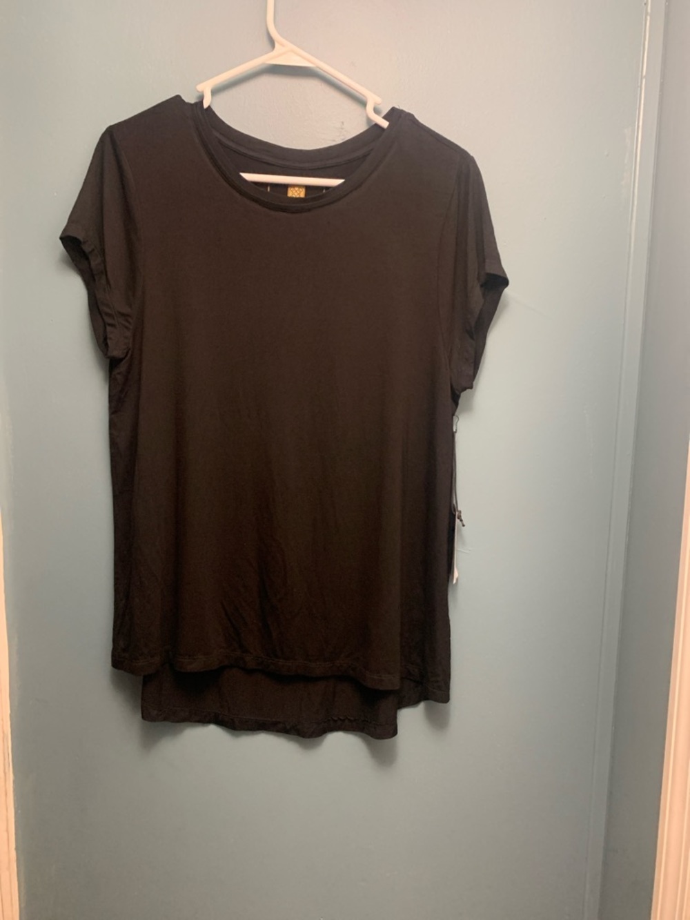 Cable & Gauge Black Short Sleeve Crewneck Top